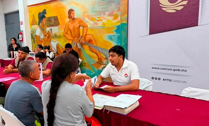 Treasurer Alan Herrera speaking about record property tax collection in Benito Juarez, Cancun