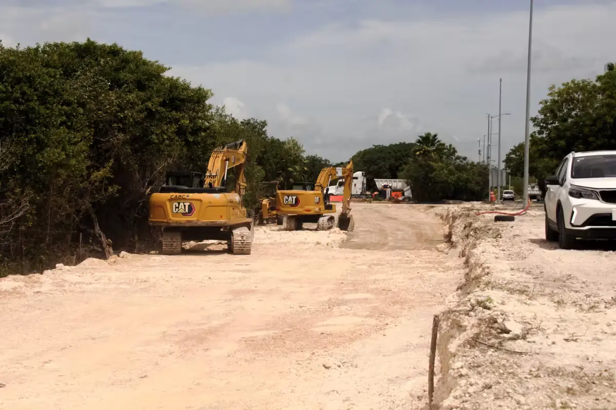 A biologist inspects a construction site for wildlife near Cancun
