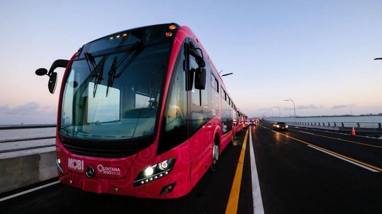 Map or illustration of the new Kilometro 0 bus route in Cancún