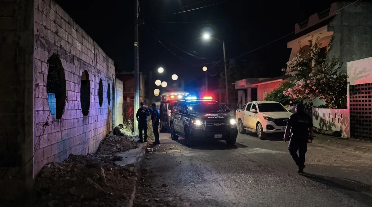 Residential street in Villas del Mar, Cancun, where a suspected thief was beaten to death by residents