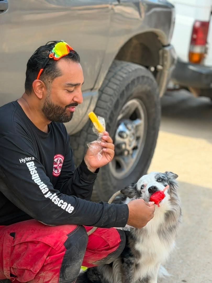 Members of the Cancun International Rescue Brigade (BRIC) during their mission in Venezuela after the earthquakes.