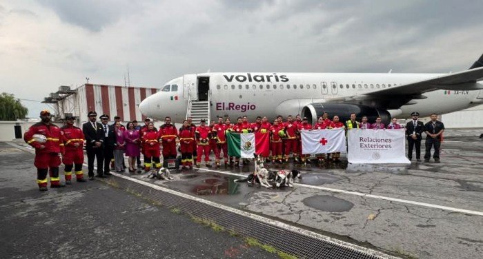 Members of the Cancun International Rescue Brigade (BRIC) in Venezuela during their search mission