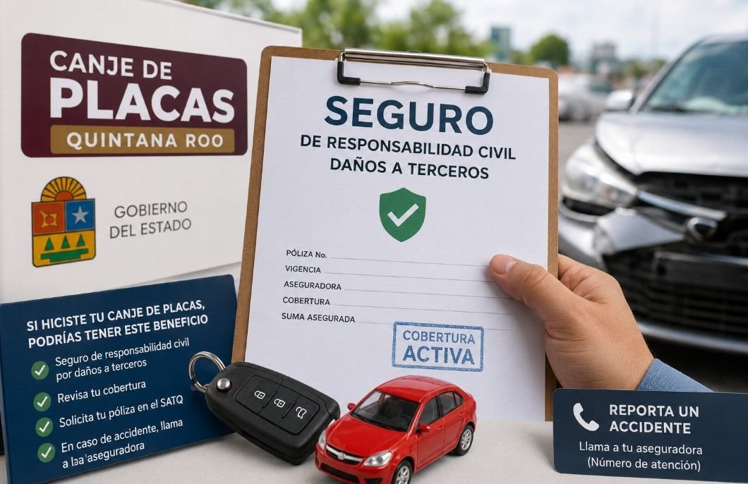Car insurance policy document with car keys on a table