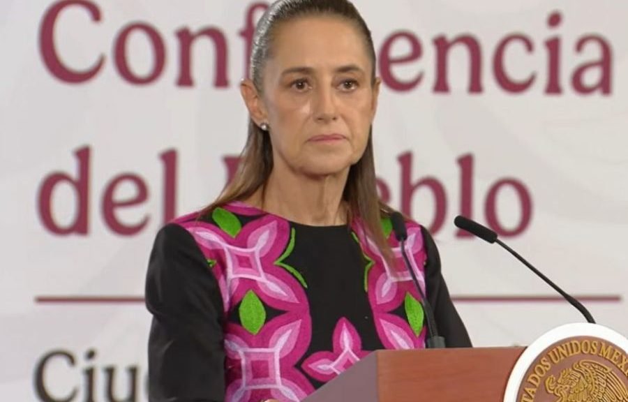 Mexican President Claudia Sheinbaum speaking at her morning press conference on July 29, 2026