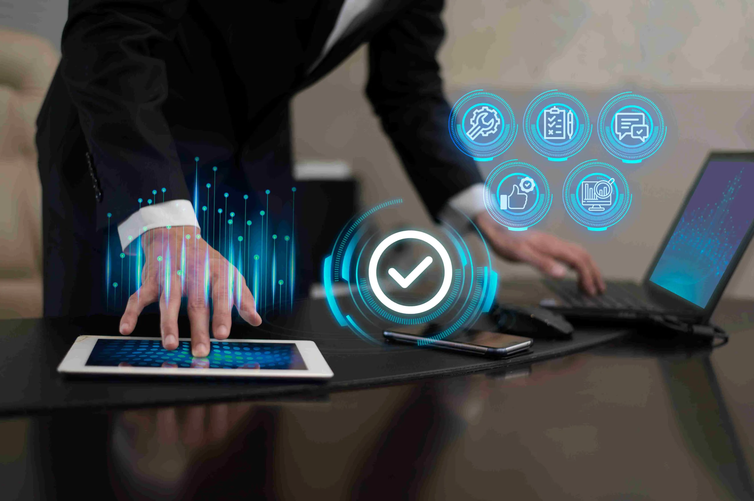 Officials signing a cybersecurity agreement in Cancun, Quintana Roo