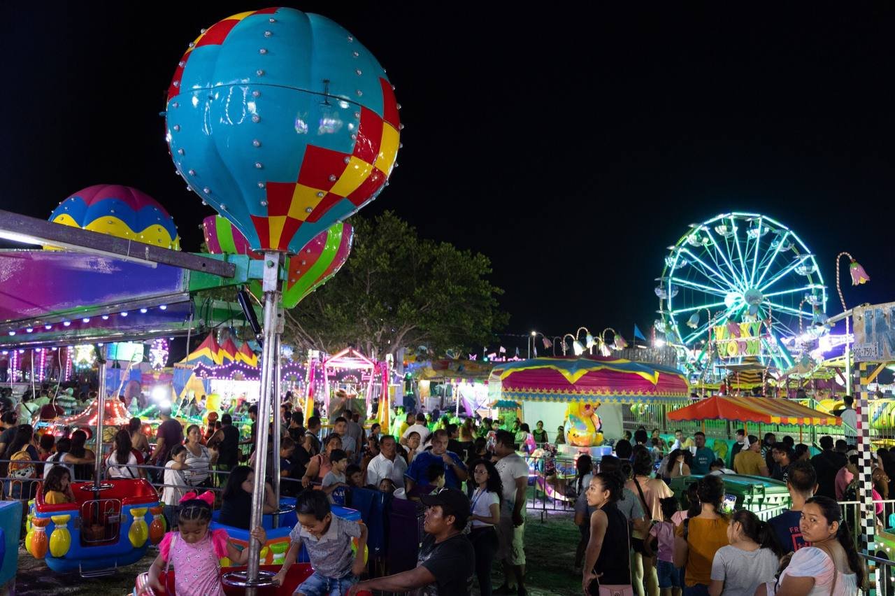 Security personnel at the Feria del Carmen fairgrounds in Playa del Carmen