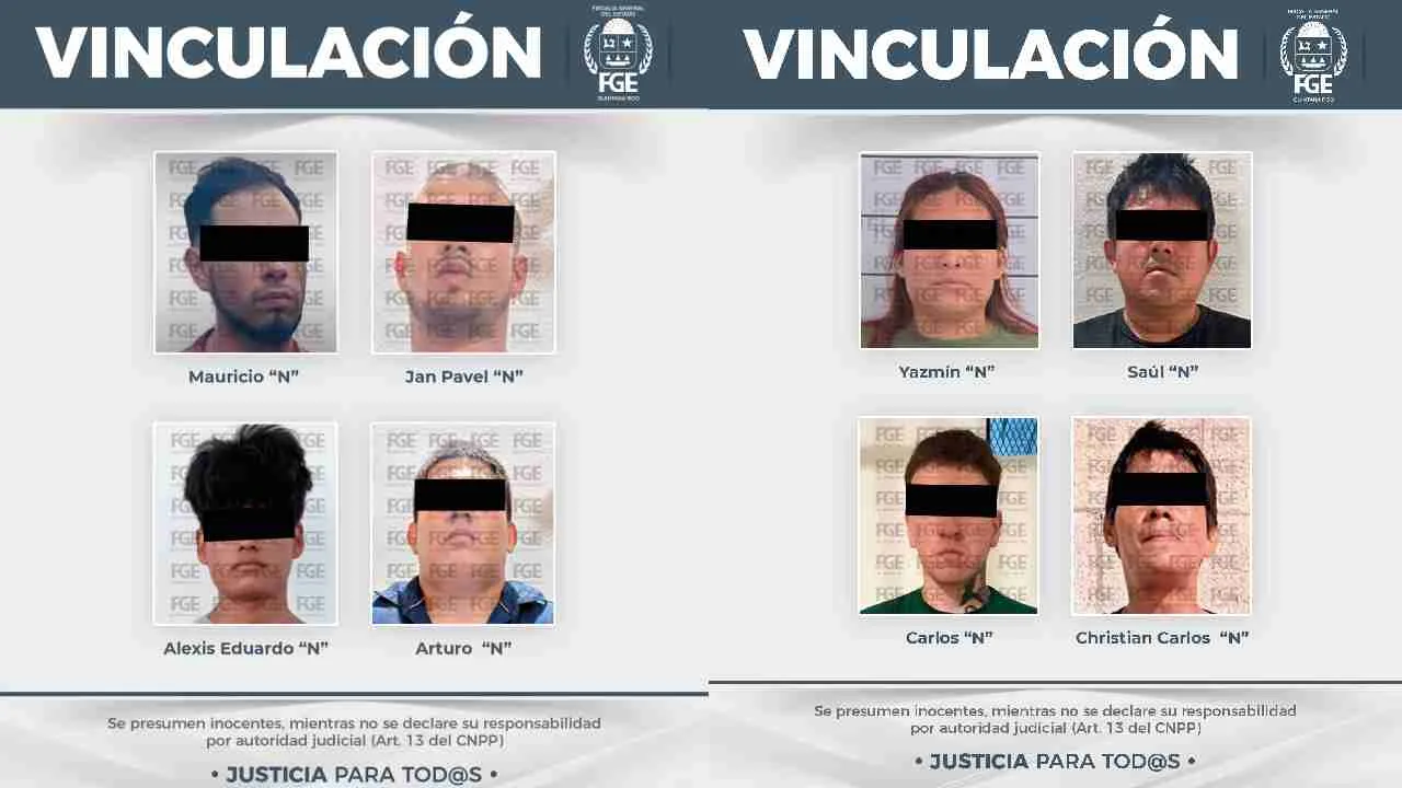 Eight suspects face drug charges in Quintana Roo courts.