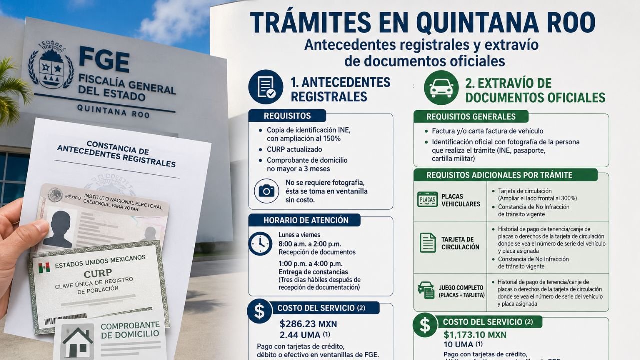 Exterior of the State Prosecutor's Office building in Quintana Roo