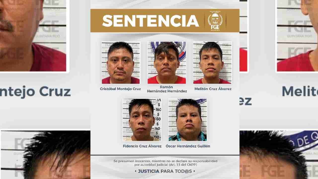 Five men sentenced for homicide in Playa del Carmen
