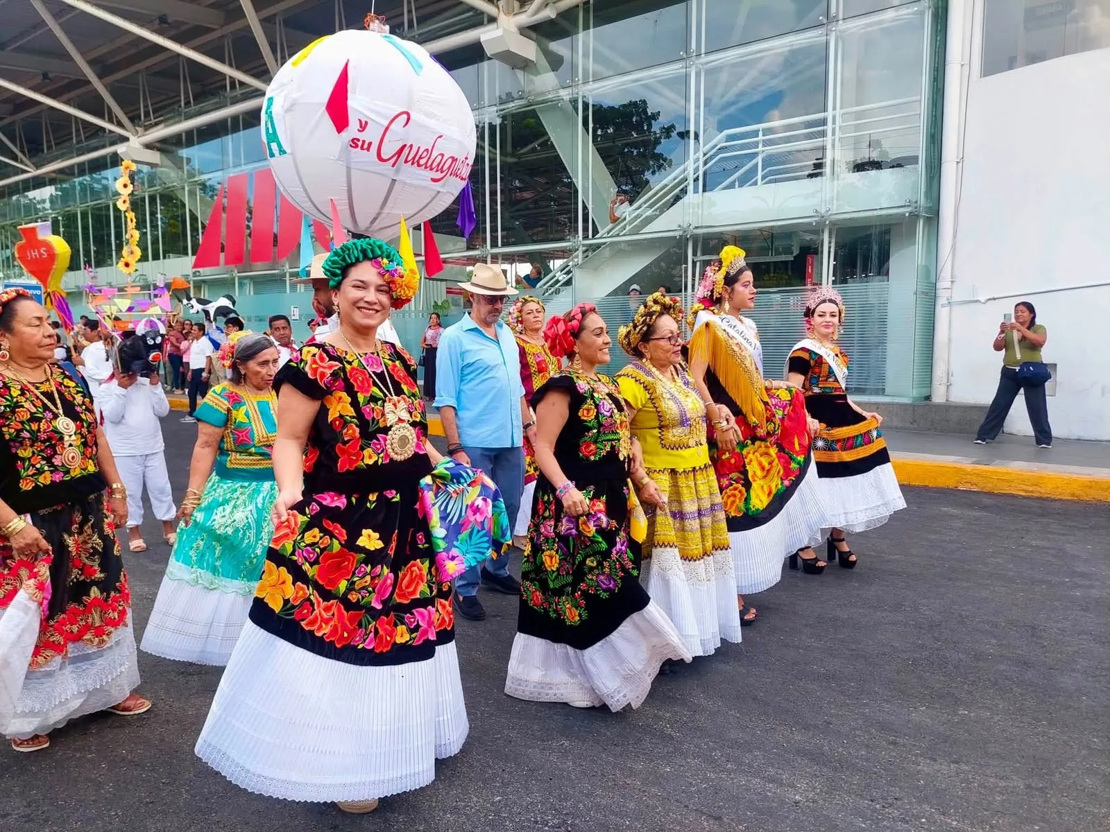 Large crowd gathered at the Guelaguetza festival in Cancún, Mexico