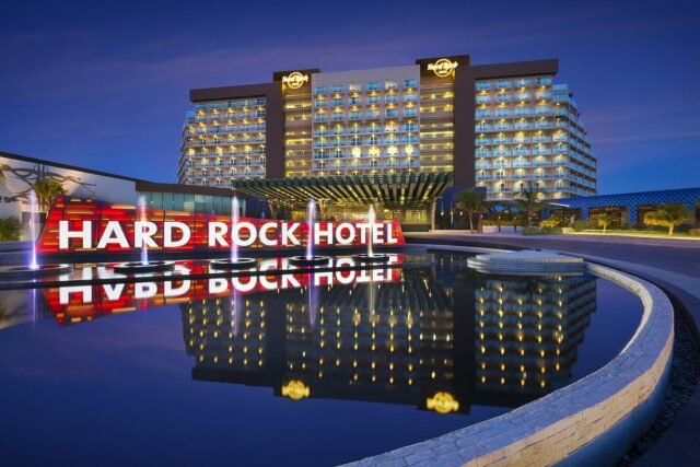 Exterior view of Hard Rock Hotel Cancun during renovation closure