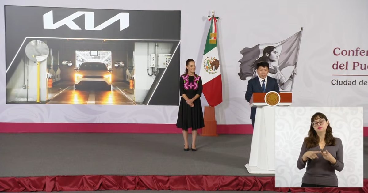 Kia EV3 electric SUV at the company's plant in Pesquería, Nuevo León
