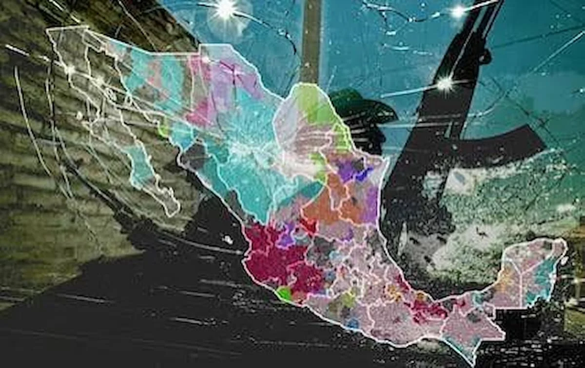 Collage of symbols and emblems used by Mexican drug cartels