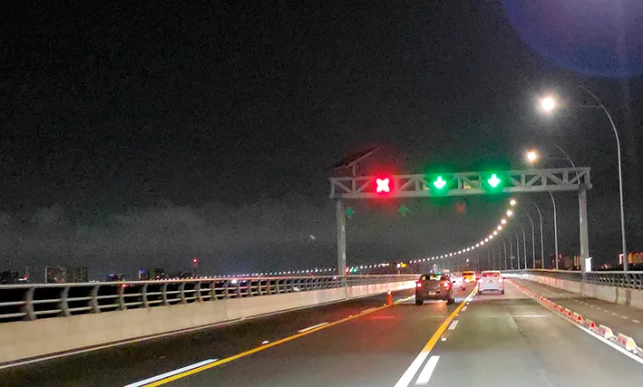 View of the Nichupté Bridge in Cancún, Quintana Roo