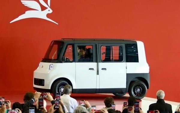 Prototype of Olinia electric vehicle, a compact minivehicle developed by the Mexican government
