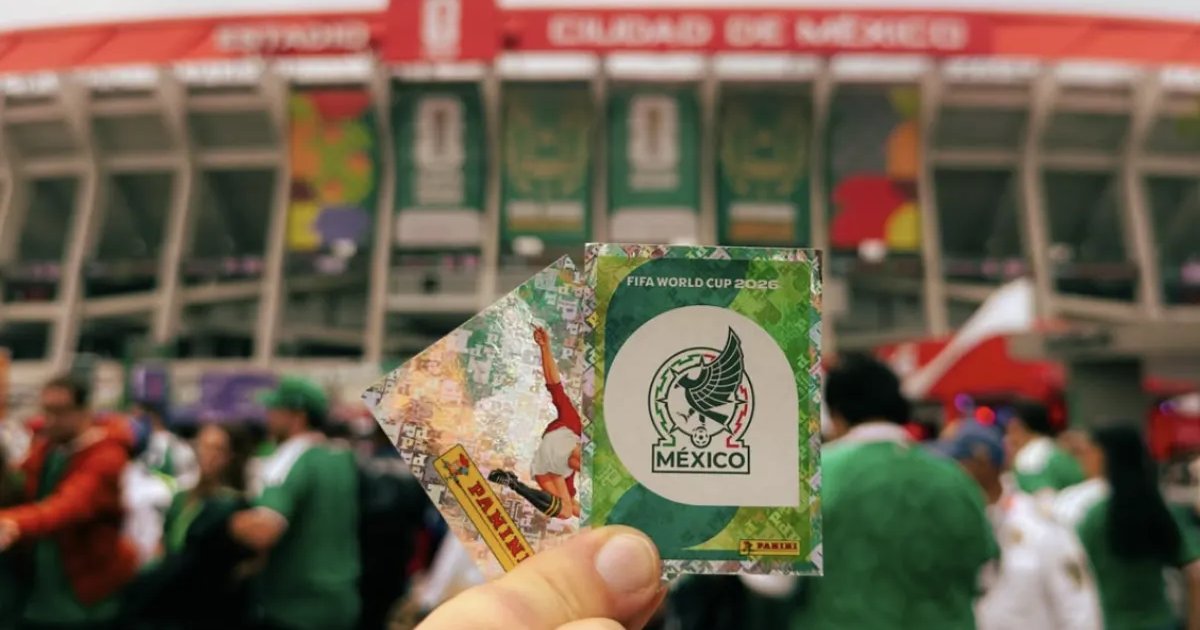 Fans exchanging Panini World Cup stickers at a large event