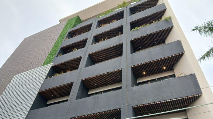 Residential buildings in Playa del Carmen used for vacation rentals