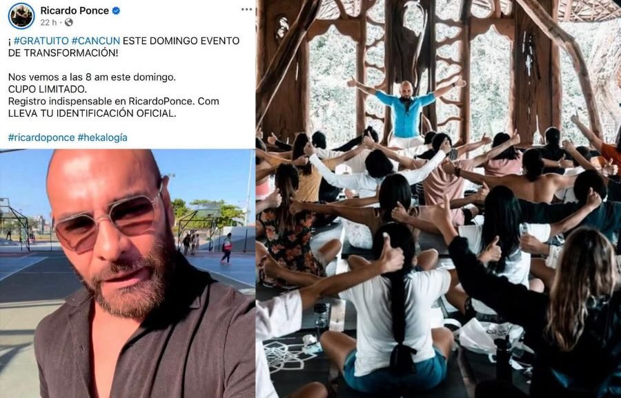 Ricardo Ponce has promoted a new emotional healing event at the Toro Valenzuela dome in Cancún, Mexico.