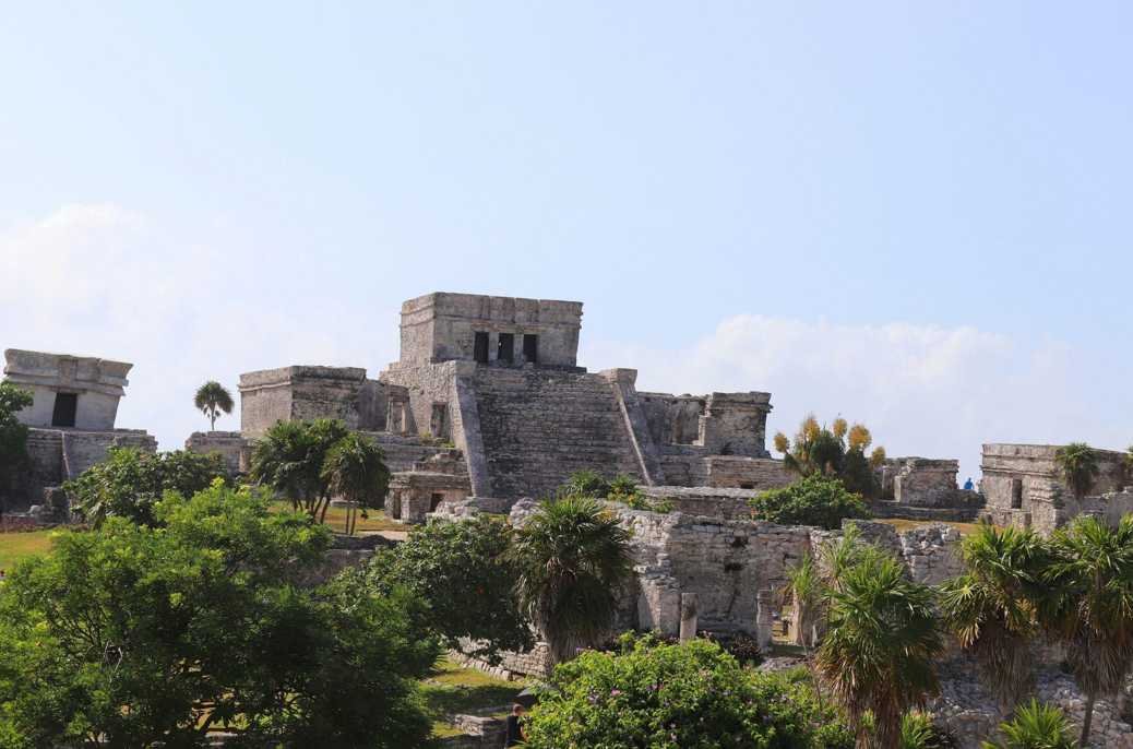 Ruins of the Tulum archaeological site along the Caribbean coast