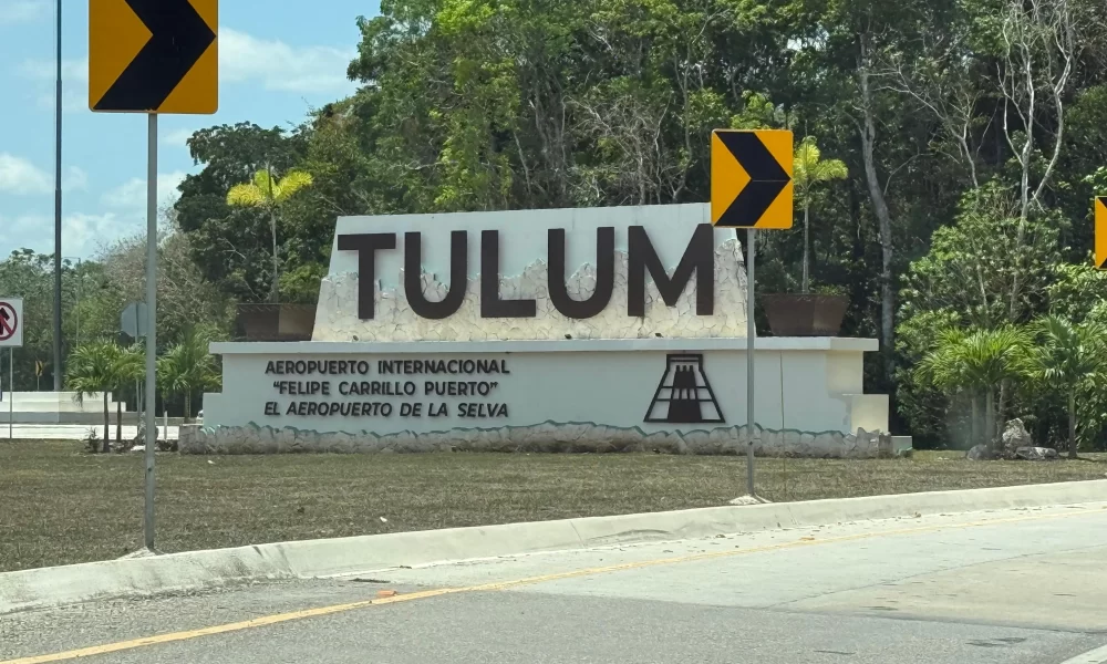 Exterior view of Tulum International Airport Felipe Carrillo Puerto terminal building