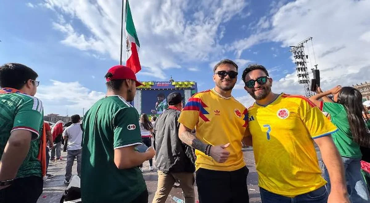 Empty stadium seats at a World Cup match in Mexico