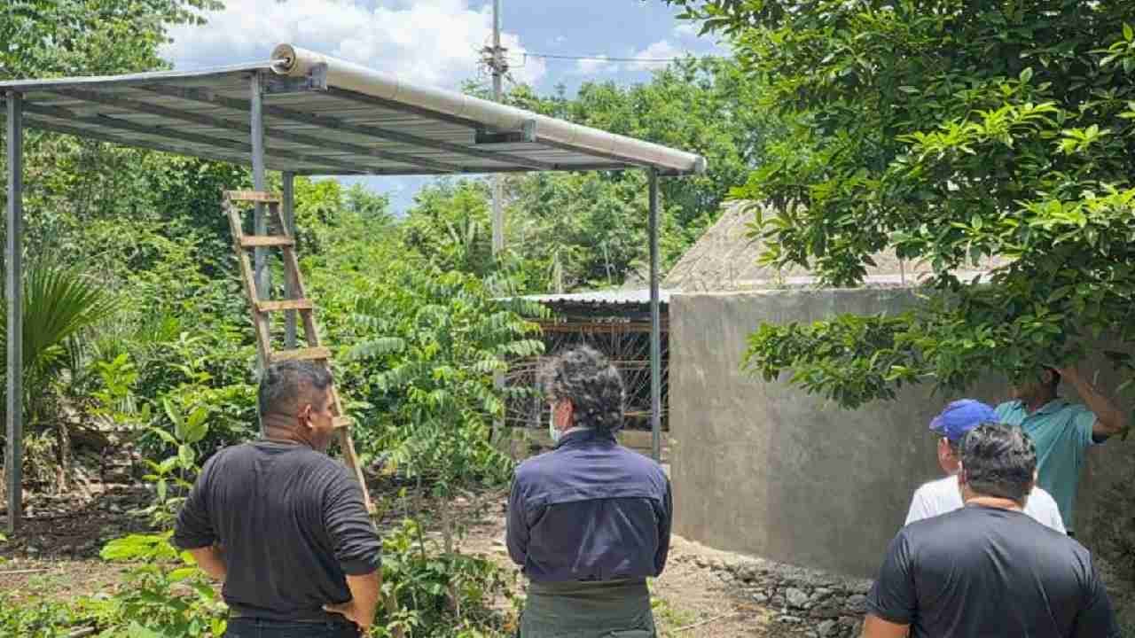Rainwater harvesting and filtration equipment installed by Amigos de Sian Ka’an in a Maya community on the Yucatan Peninsula.