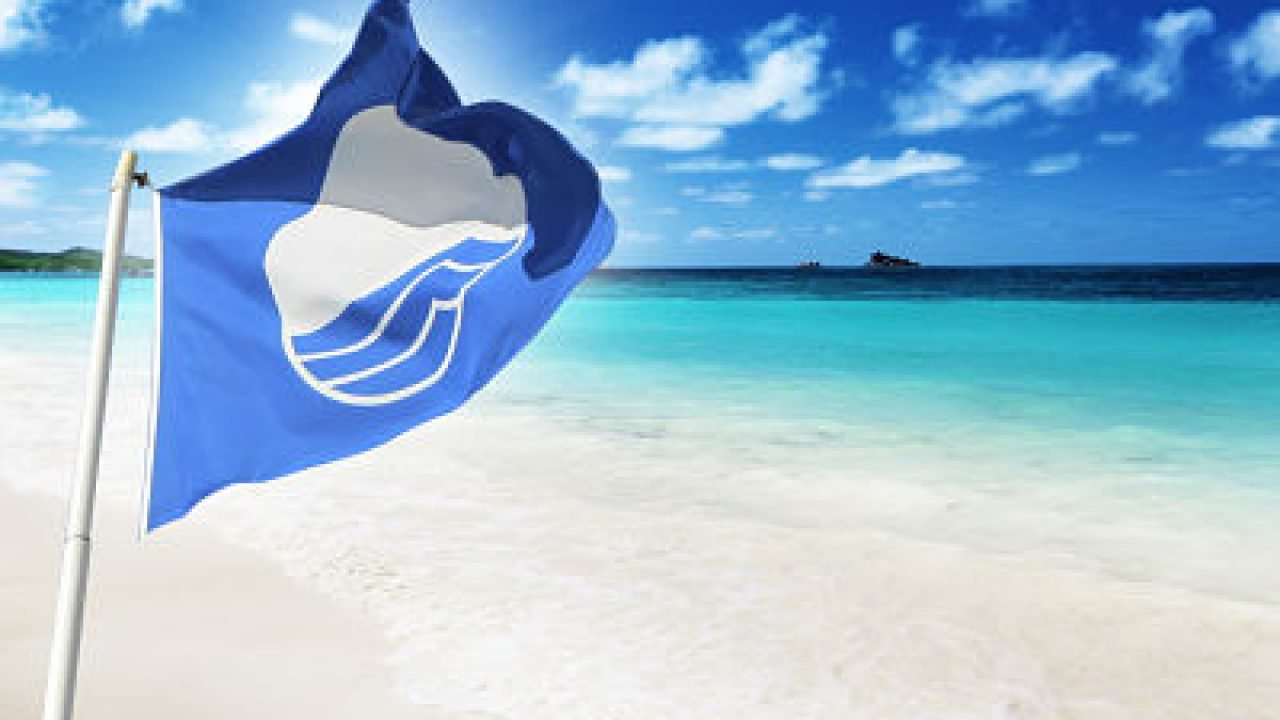 blue flag at playa 88 in playa del carmen