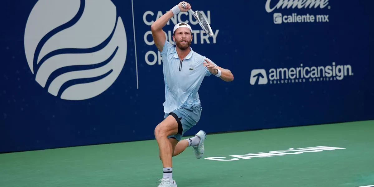 Players compete during the Cancun Country Open tennis tournament