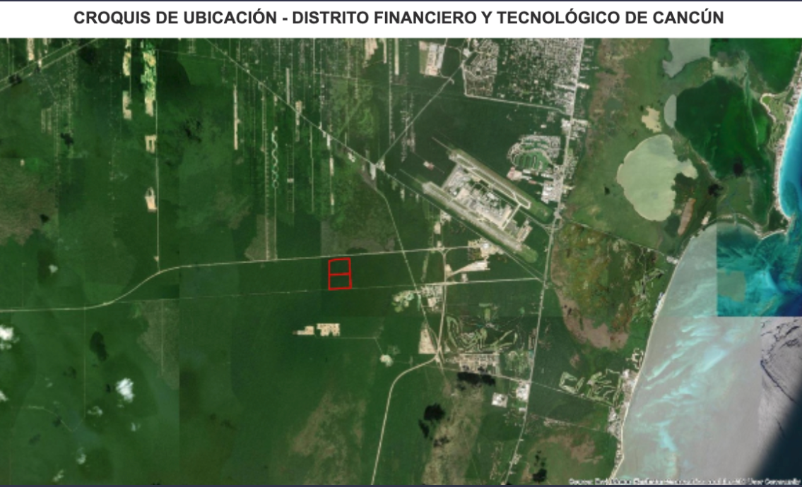 Official gazette publication declaring the Cancún Financial and Technological District as an economic development pole.