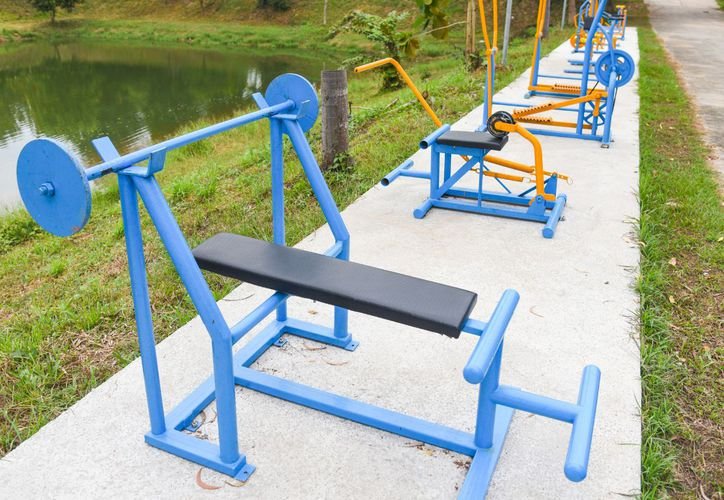 Construction site of the first inclusive gym in Cancun, Quintana Roo