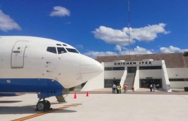 Aircraft at Chichen Itza International Airport in Yucatan, Mexico