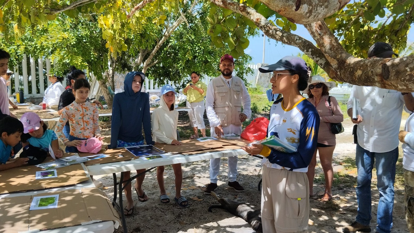 Volunteers collecting waste during a beach cleanup in Chelem as part of Cinvestav's Clean Beaches Living Seas initiative