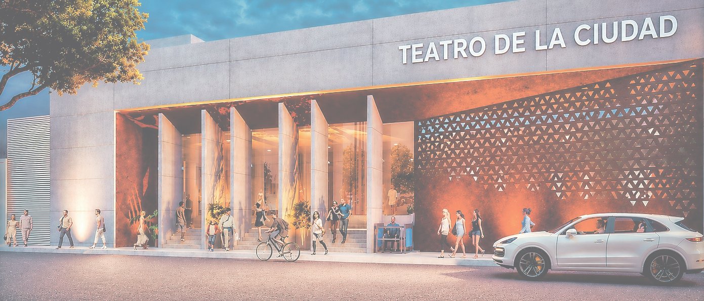 Construction site of the future 1,100-seat City Theater in Mérida, Yucatán.