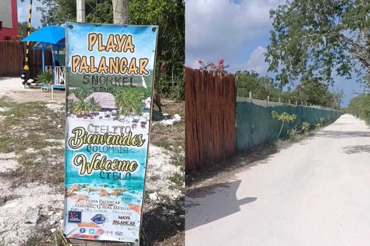 Palancar beach in Cozumel where tourists reported being required to spend 500 pesos to access the sand