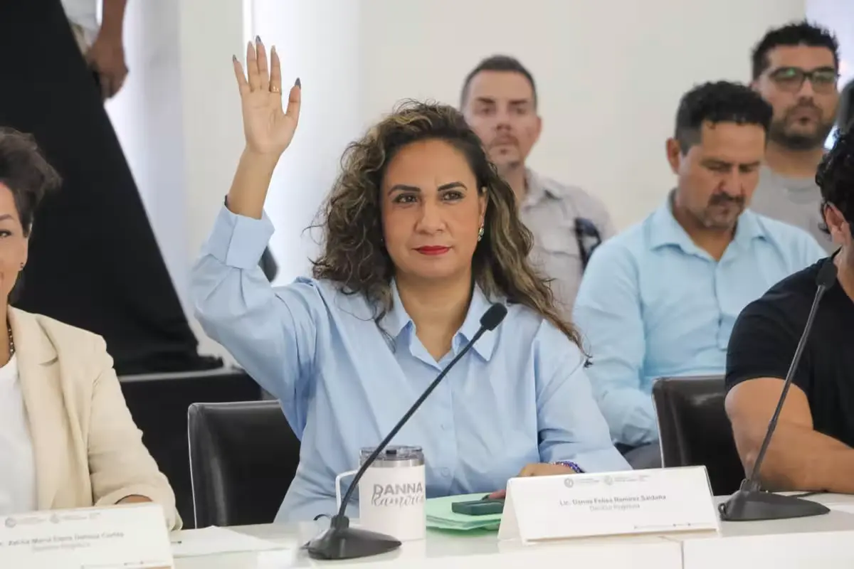 Danna Ramírez Saldaña, council member and PAN municipal leader in Playa del Carmen, at a public event