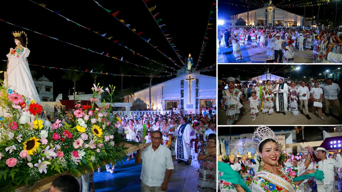 Traditional vaqueria dance during Isla Mujeres patron saint festivities