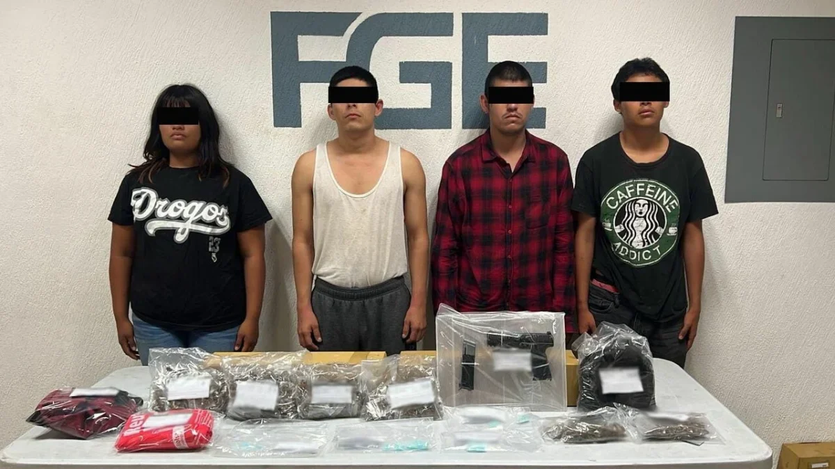 Police officers patrol a tourist area in Quintana Roo as drug dealing reports rise across the state