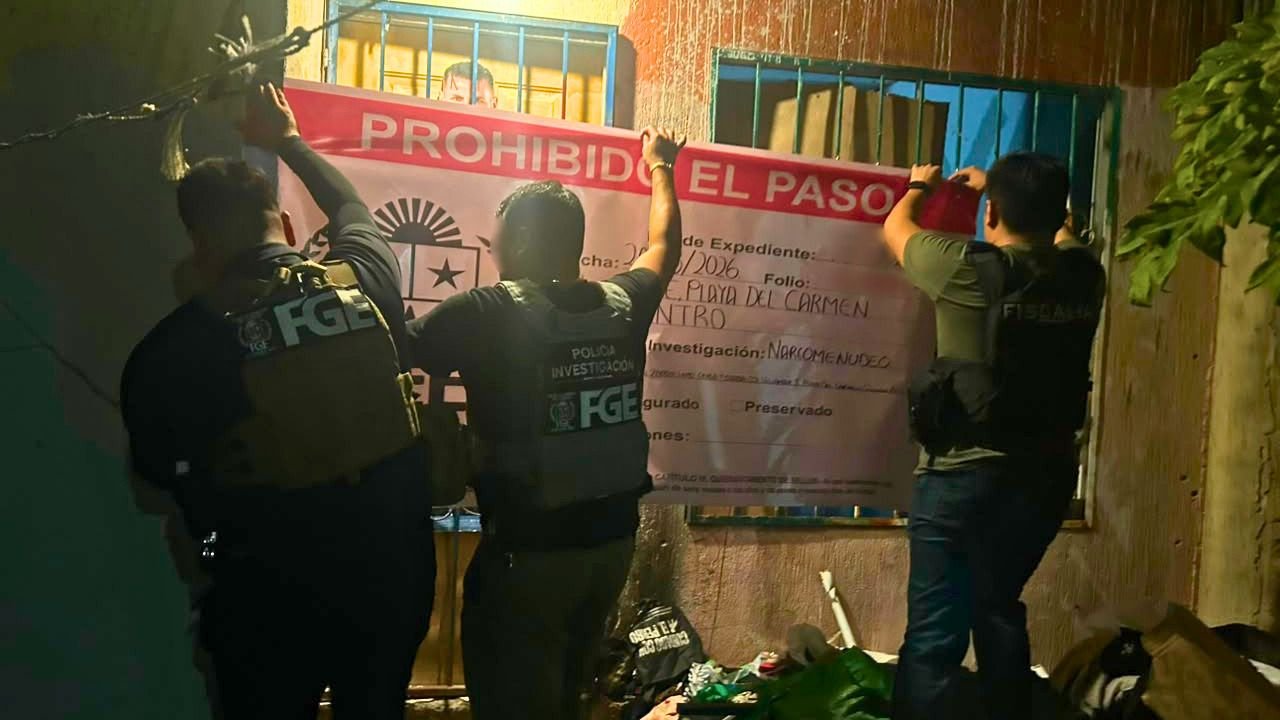 Drugs seized by security forces during raids in Playa del Carmen and Cozumel, Quintana Roo.