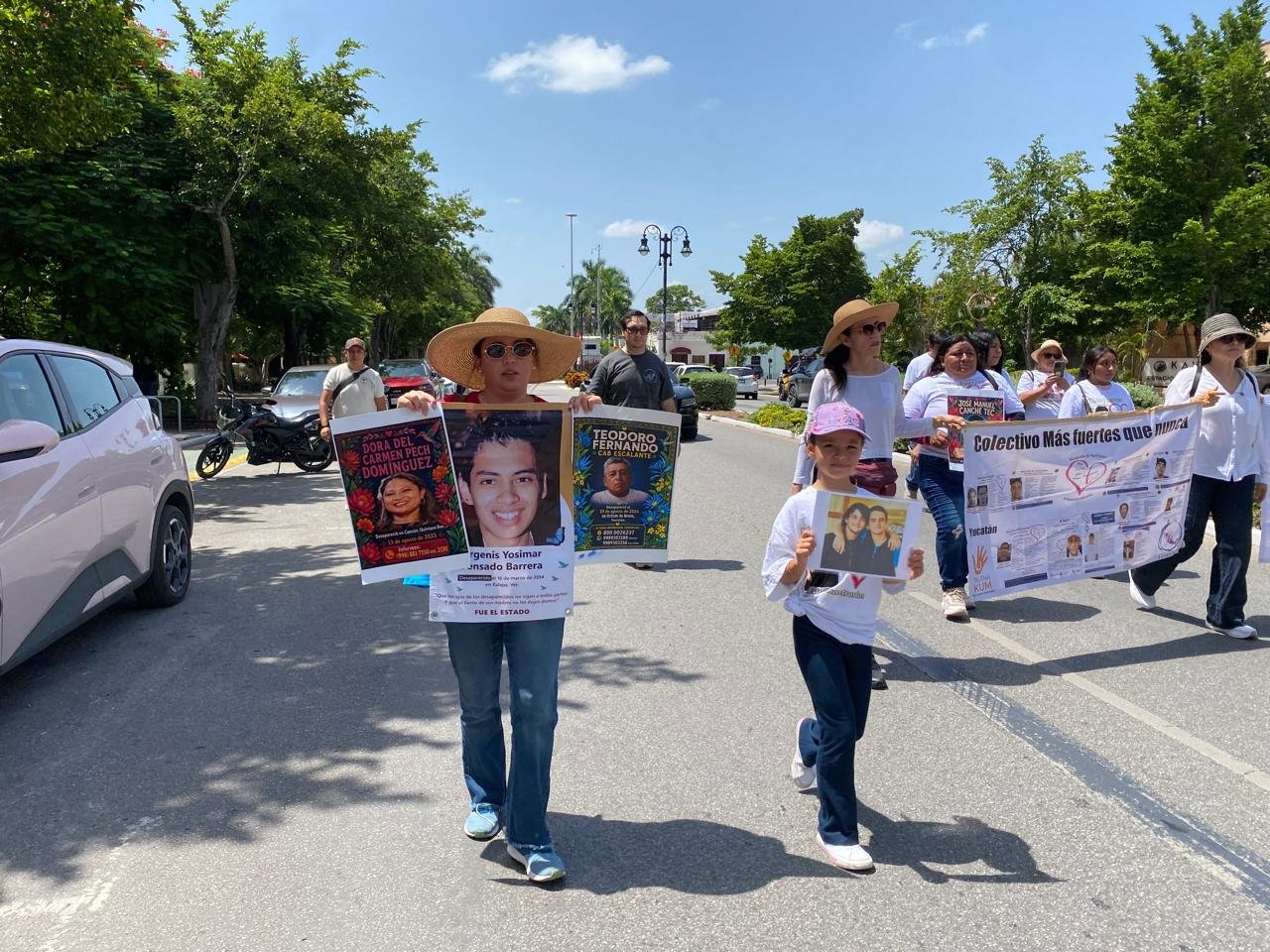 Family members of missing people hold a protest in Merida, Yucatan, demanding stronger search efforts from authorities.