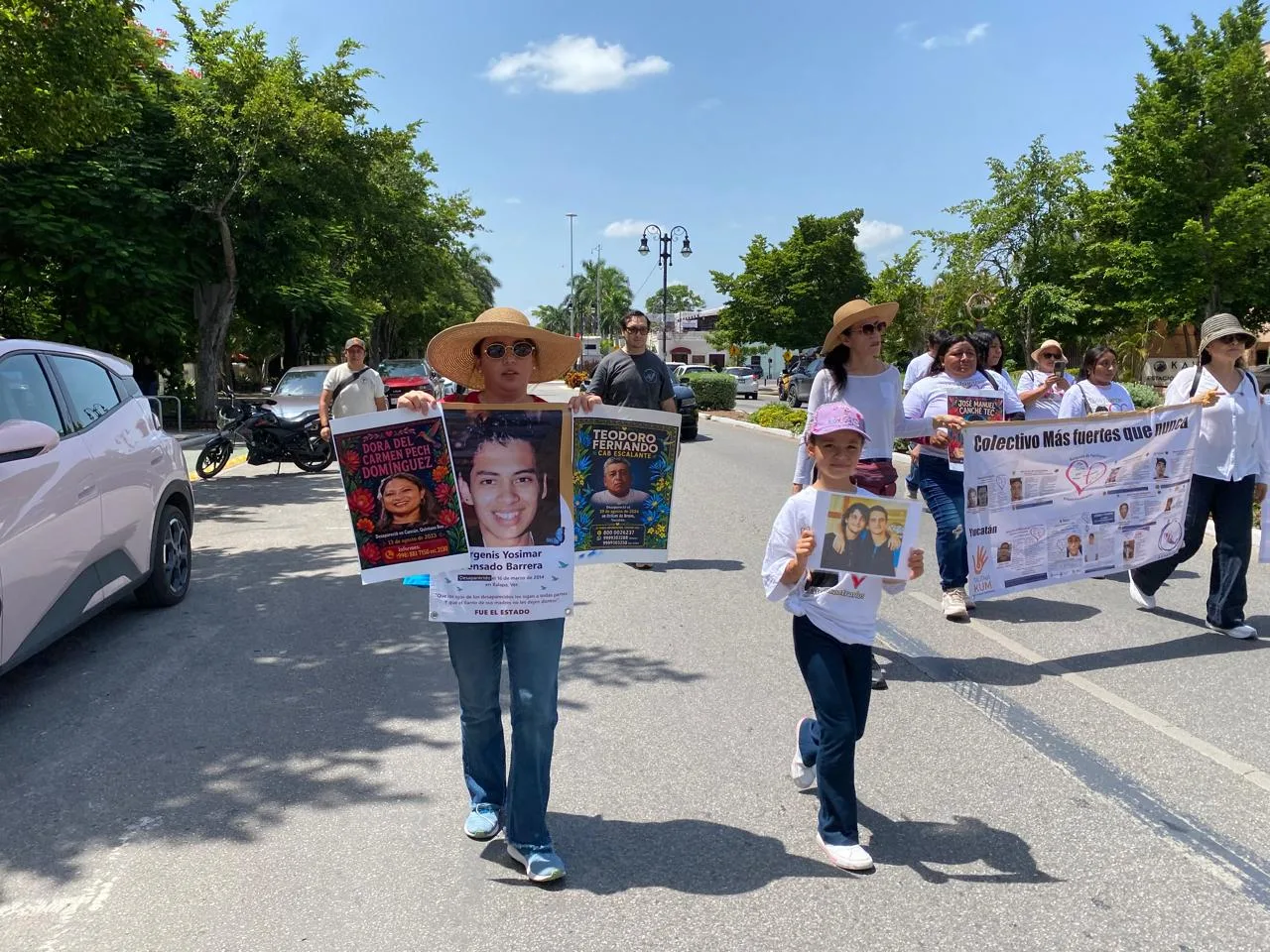 Family members of missing people hold a protest in Merida, Yucatan, demanding stronger search efforts from authorities.