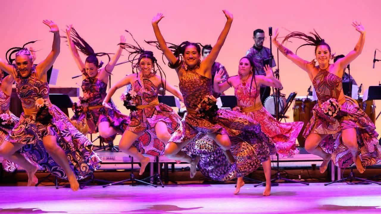 Dancers performing at the Festival de Danzas Negras in Cancun, Mexico