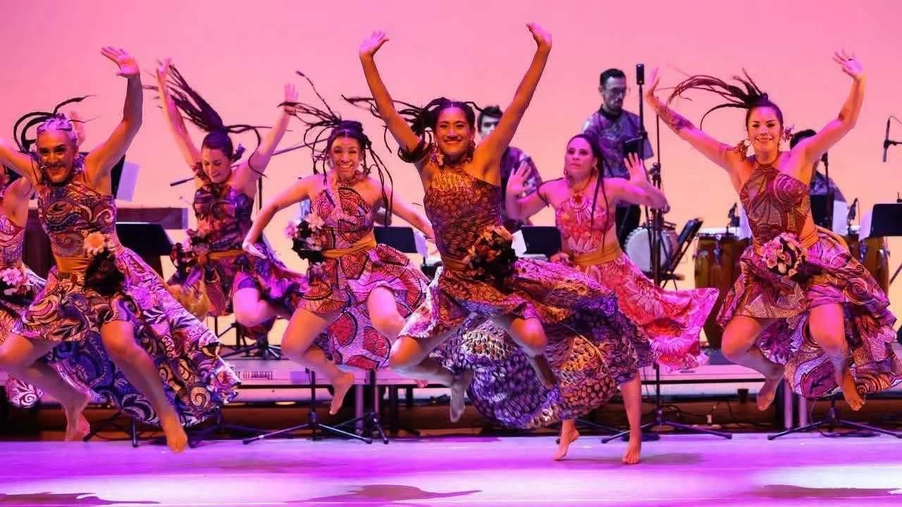 Dancers performing at the Festival de Danzas Negras in Cancun, Mexico