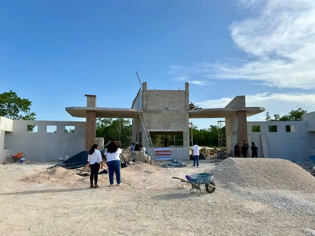Aerial view of residential real estate developments in Quintana Roo Mexico