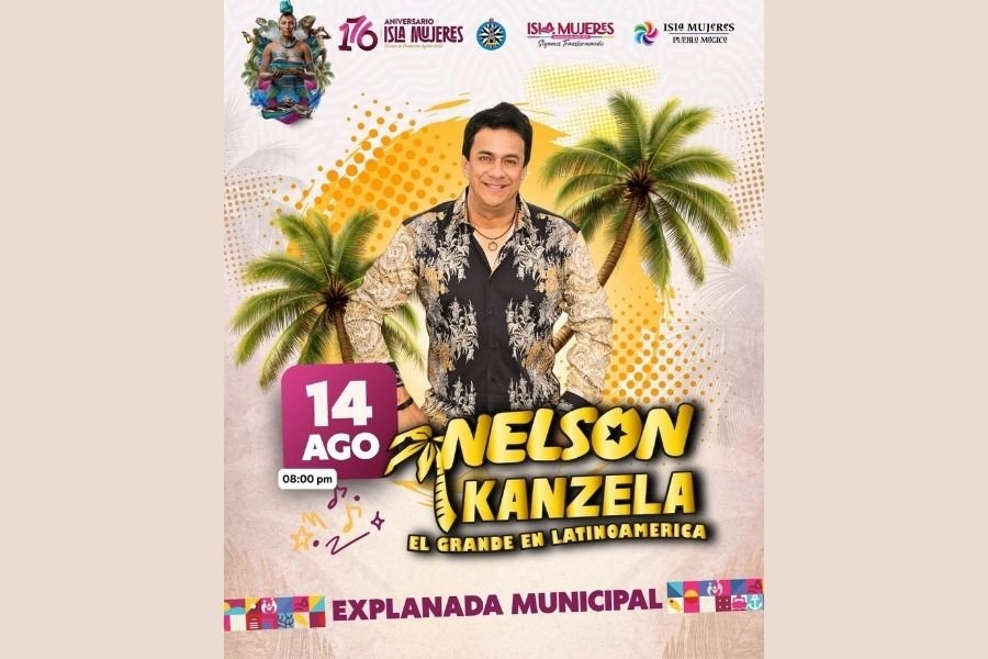 Program poster for the 176th anniversary of the founding of Isla Mujeres