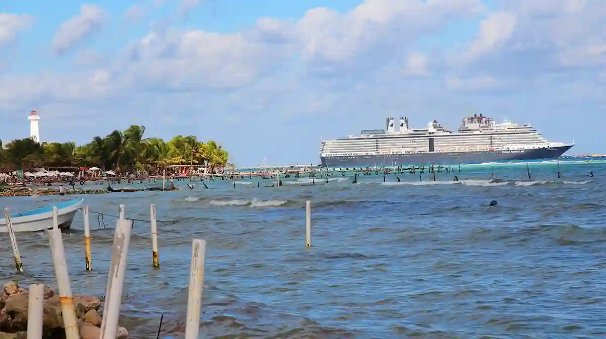 Coastal town of Mahahual where business owners are seeking clarity on improvement projects funded by cruise passenger fees