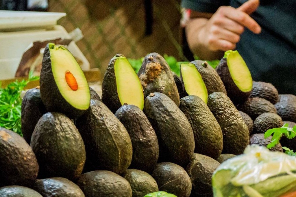 Mexican avocados packed for export to the United States.