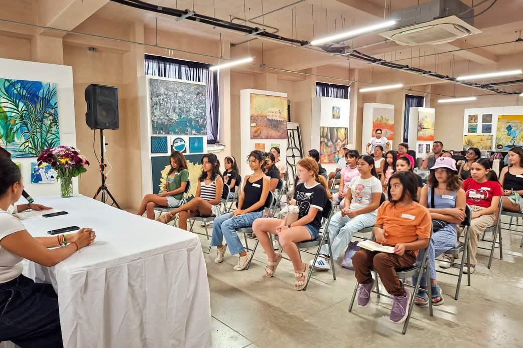 Girls participate in the Mi Primera Luna workshop at the Cultural Center and Museum of Puerto Morelos