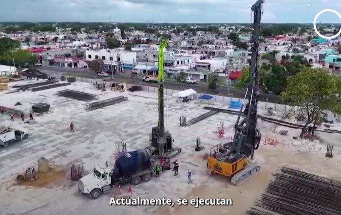 Construction site of the new ISSSTE General Hospital in Cancun at the former Superissste property.