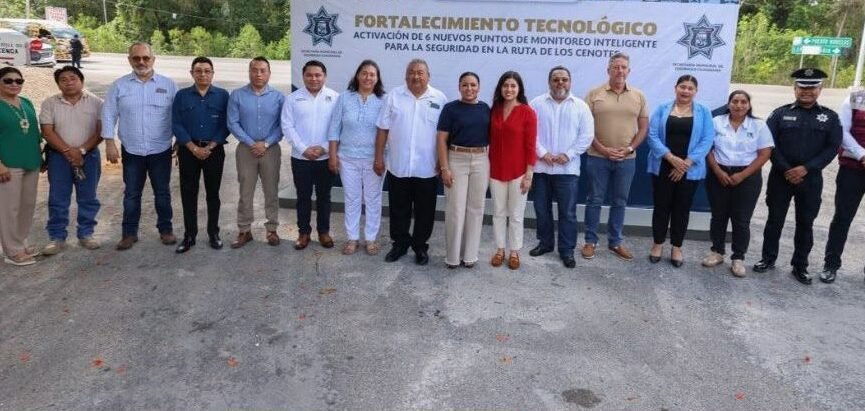 New surveillance cameras installed in Puerto Morelos along the Ruta de los Cenotes