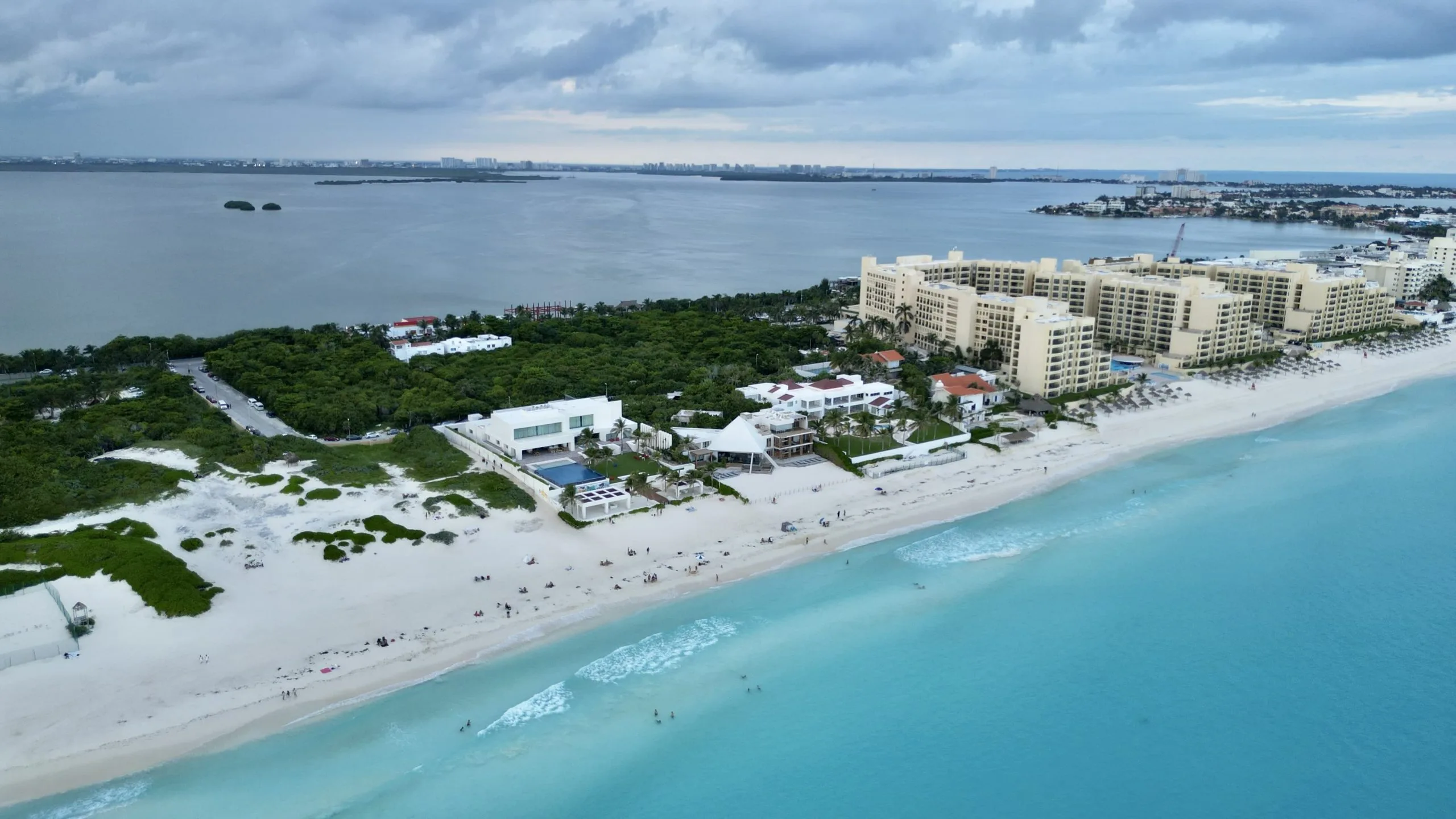 Blue Flag certified beach in Quintana Roo with turquoise water and white sand